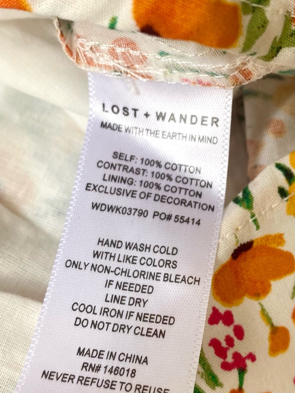 Lost + Wander NWT Spring Sunrise Yellow Multi Floral Tiered Mini Dress, Size M - Picture 12 of 12
